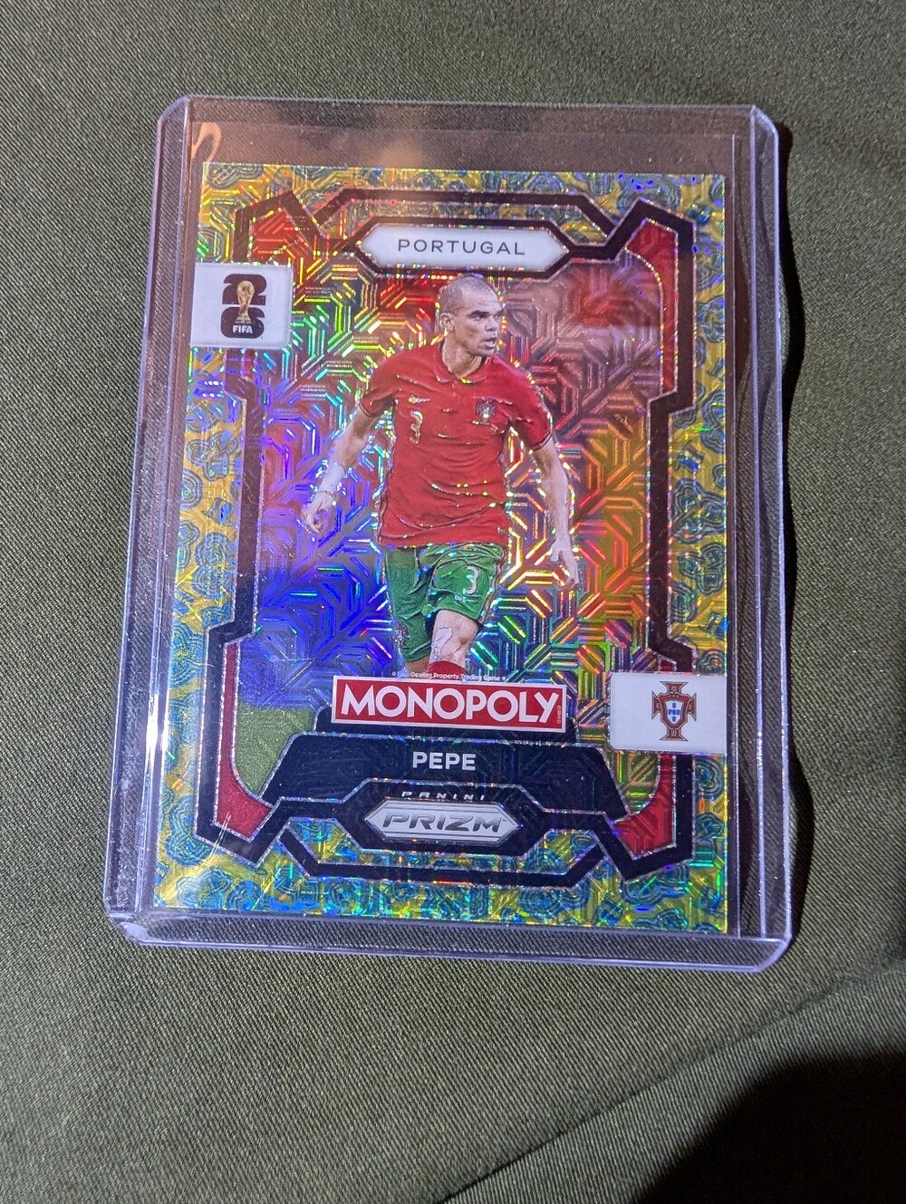 Pepe-2026 Panini Prizm FIFA World Cup #28 Portugal, Hat Trick Mojo Refractor SSP